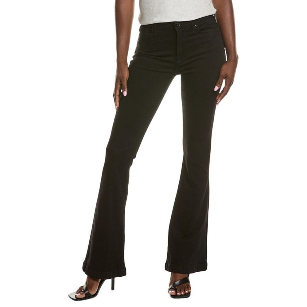 7 For All Mankind Womens  Ali High-Waist Soho Night Classic Flare Jean, Black